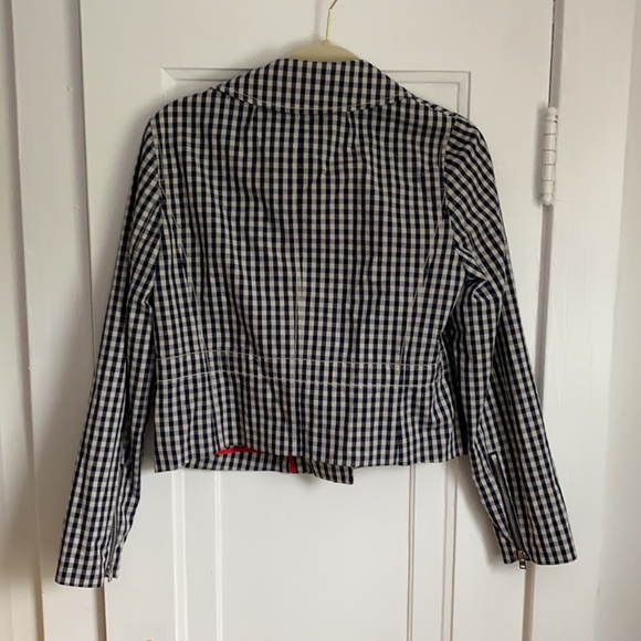 J. Crew Motorcycle jacket in gingham - Picture 8 of 11